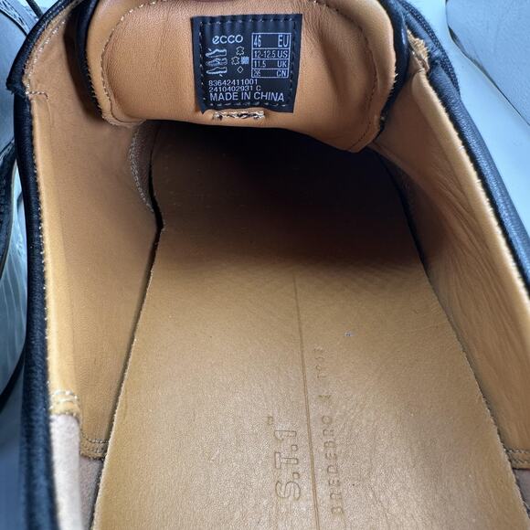 Ecco ST.1 Hybrid Wingtip Shoes Mens Size 12-12.5 Black Brogue Phorene EU 46 - Picture 10 of 10